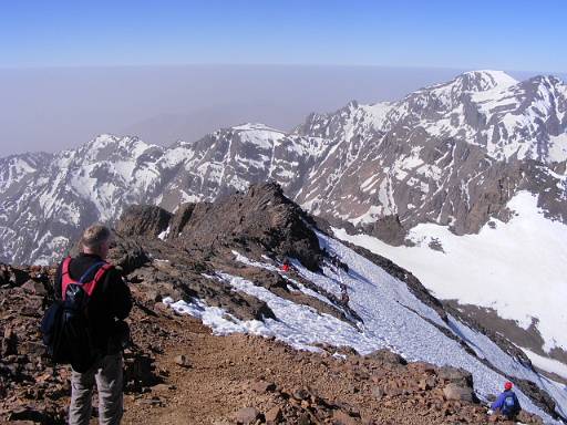 76_Snow traverse.JPG - Back across the snow - crampons back on